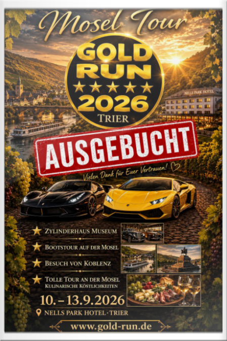 Gold-Run Sportwagenausfahrt - Mosel-Tour 2026