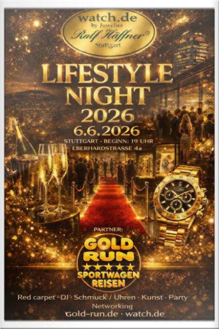 Gold-Run SportwagenTour -  Lifestyle Night Juwelier Häffner