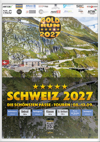 Gold-Run Sportwagenausfahrt - Schweiz 2027